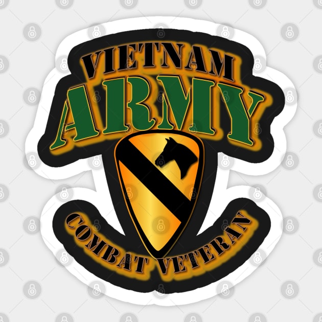 1st Cav - Vietnam - Combat Vet Sticker by twix123844